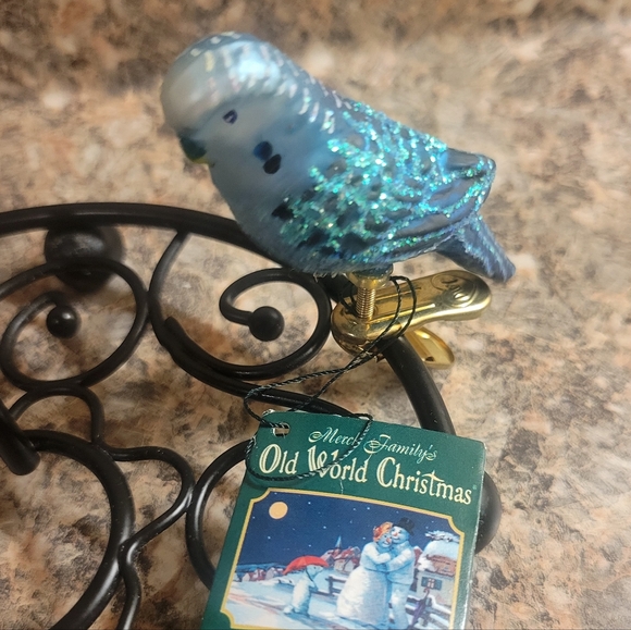 Old World Christmas 2006 "Miniature Parakeet" Clip-on Ornament - Picture 5 of 7
